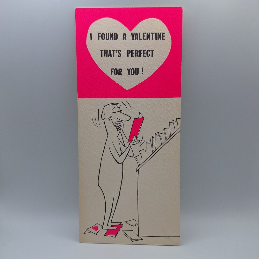 Hallmark Vintage Funny Valentine Card Humor Message Contemporary Design